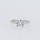 Witgouden verlovingsring met 1,00ct briljant geslepen diamant – handgemaakt in Uden