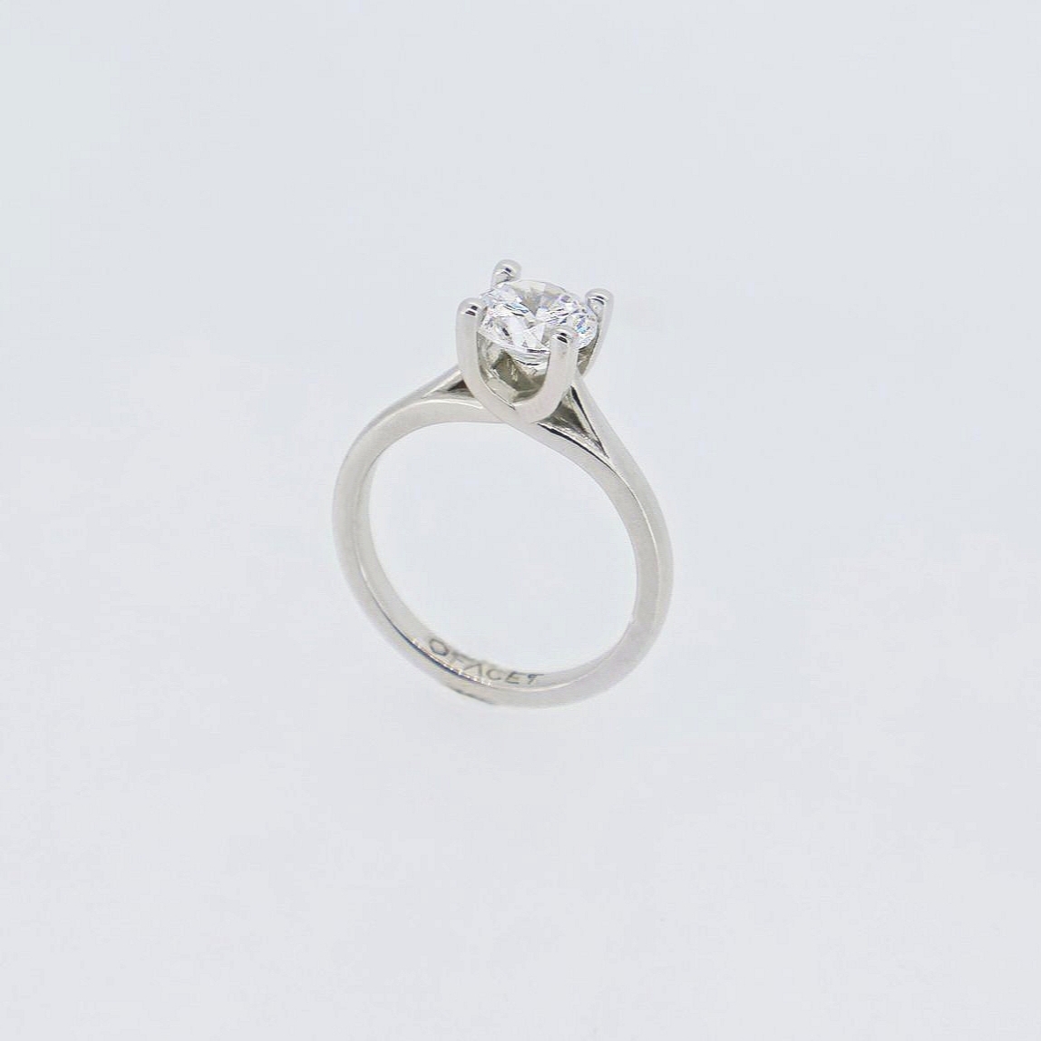 Witgouden verlovingsring met 1,00ct briljant geslepen diamant – handgemaakt in Uden