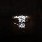 Witgouden verlovingsring met 1,00ct briljant geslepen diamant – handgemaakt in Uden