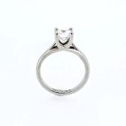 Ring Cisnes in 18kt witgoud met 1,00 ct diamant, griffen in zwanenvorm