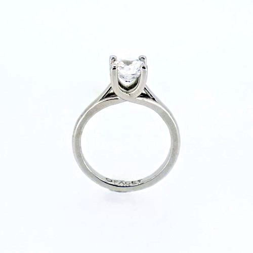 Cisnes Ring Cisnes in 18kt witgoud met 1,00 ct diamant, griffen in zwanenvorm