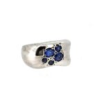 Ring Toscane - witgoud 18kt met blauwe saffieren