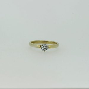 Ring Valencia 14kt geelgoud met diamant
