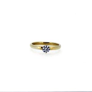 Ring Valencia 14kt geelgoud met diamant