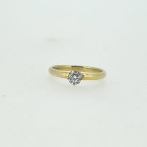 Ring Valencia 14kt geelgoud met diamant